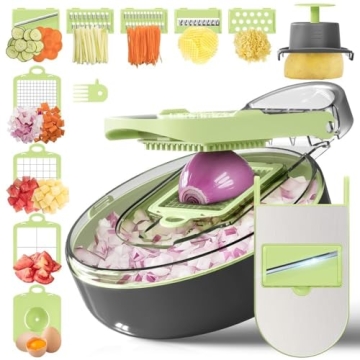KEOUKE Vegetable Chopper Cutter 13 in 1 Veggie Chopper Slicer Dicer Pro Onion Chopper Food Chopper w...