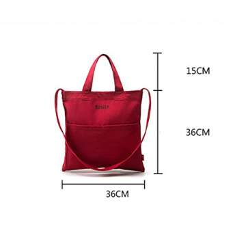 Canvas Tote Bag Hanbag Girl Women Crossbody Shoulder Bag Fashion Tote Bag Messenger Bag Blue