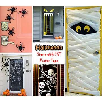 SGT Double Sided Tape Adhesive Mounting Picture Hanging Strip DIY Heavy Duty Decoration Tape, Super ...