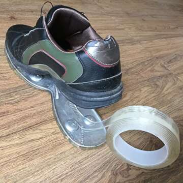 SGT Double Sided Tape Adhesive Mounting Picture Hanging Strip DIY Heavy Duty Decoration Tape, Super Sticky Paste Item for Car/Poster/Picture/Carpet/Indoor/Outdoor 1.2in Width x 9.8ft Length (2T)