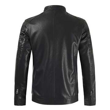 Stylish FONMA Men's Winter Leather Jacket for Casual Wear