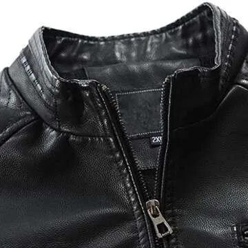 Stylish FONMA Men's Winter Leather Jacket for Casual Wear