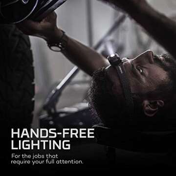 NEBO MYCRO USB 400 LUMEN Rechargeable, Adjustable LED Headlamp & Cap, Bright Spot Light For Camping, Hiking, Caving, Fishing with Adjustable Headstrap and Cap Clip, IPX4 water resistant