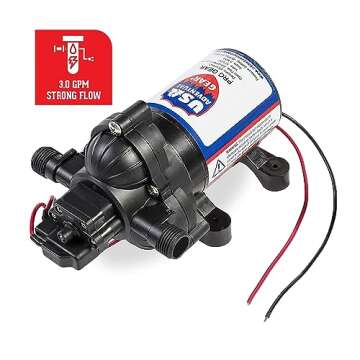 USA Adventure Gear 3200 RV Water Pump | High Pressure Strong Flow | Quiet Operation | Professional G...