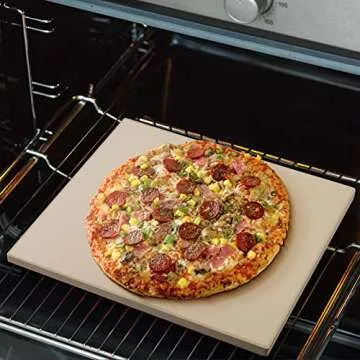 Xergur Ceramic Pizza Grilling Stone - Durable & Safe Cooking Stone