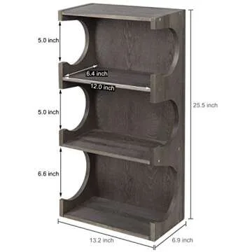 MyGift Vintage Wall Mounted Yoga Mat Storage Rack