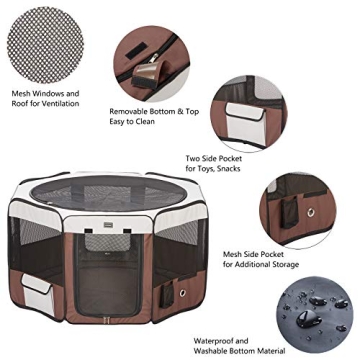 Portable Dog Playpen for Small Pets and Cats