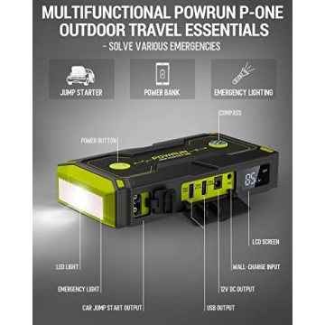 Powrun P-ONE Jump Starter 2000A Portable Battery Solution