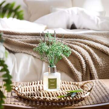 Airkeep Reed Diffuser Set - 3.38 fl oz(100ml) Bamboo Scent Diffuser Home Fragrance Diffuser Set Incl...