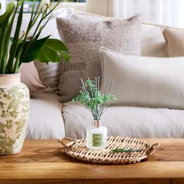 Airkeep Reed Diffuser Set - 3.38 fl oz(100ml) Bamboo Scent Diffuser Home Fragrance Diffuser Set Includes 8 Reed Diffuser Sticks,Home Decor & Office Decor, Fragrance and Gifts