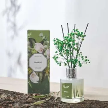 Airkeep Reed Diffuser Set - 3.38 fl oz(100ml) Bamboo Scent Diffuser Home Fragrance Diffuser Set Includes 8 Reed Diffuser Sticks,Home Decor & Office Decor, Fragrance and Gifts