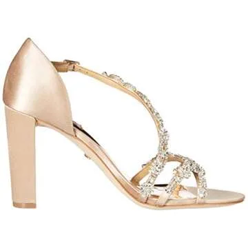 Badgley Mischka Omega Heeled Sandal - Luxe Latte Satin