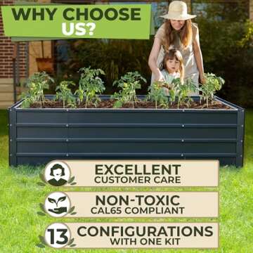 CARPATHEN 6x3x2 Raised Garden Bed - Innovative Modular Gardening Solution
