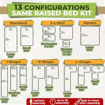 CARPATHEN 6x3x2 Modular Raised Garden Bed for Gardening
