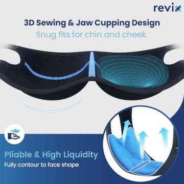 REVIX Wisdom Teeth Ice Pack Head Wrap with 3D Sewing Jaw Ice Pack for Face Oral Surgery Pain Relief for TMJ, Tooth Extraction & Teeth Removed, Extra Snug Fit with 4 Hot Cold Gel Packs Reusable, Black