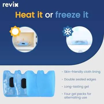 REVIX Wisdom Teeth Ice Pack Head Wrap with 3D Sewing Jaw Ice Pack for Face Oral Surgery Pain Relief for TMJ, Tooth Extraction & Teeth Removed, Extra Snug Fit with 4 Hot Cold Gel Packs Reusable, Black