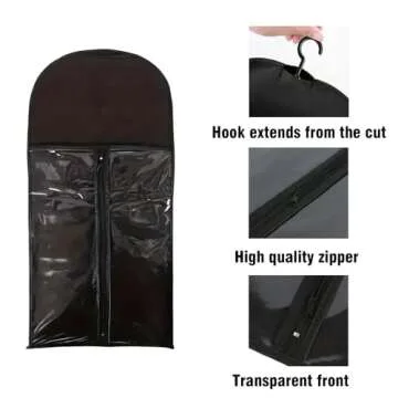 Hair Extension Holder Wig Bag with Hanger Wig Storage Portable Wig Bags Storage Style Hair Travel Ha...