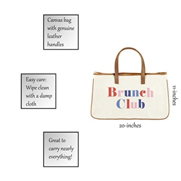 Slant Collections Canvas Tote, 20" x 11", Brunch Club