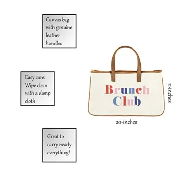 Slant Collections Canvas Tote, 20" x 11", Brunch Club