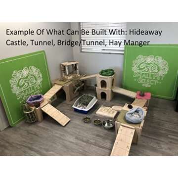 Small Pet Habitat Hideout-Tunnel, Rabbits, Guinea Pigs, Other Small Animals