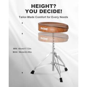 RVONE Saddle Drum Throne for Ultimate Comfort