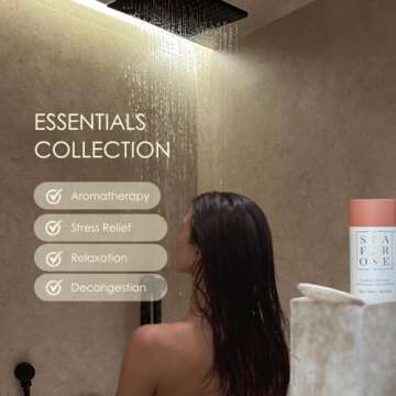 Spa For One Aromatherapy Shower Steamers - 6 Pack with Natural Essential Oils - Relaxation and Luxury Self Care Birthday Gifts, Easter Basket Stuffers for Women and Men