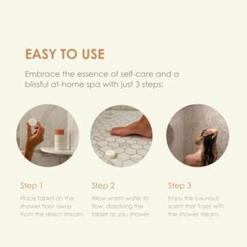 Spa For One Aromatherapy Shower Steamers - 6 Pack with Natural Essential Oils - Relaxation and Luxury Self Care Birthday Gifts, Easter Basket Stuffers for Women and Men