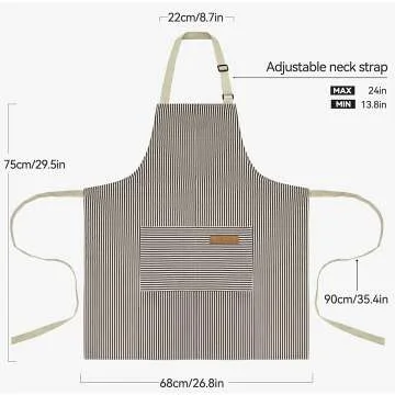 Adjustable Kitchen Cooking Aprons 2 Pack for All