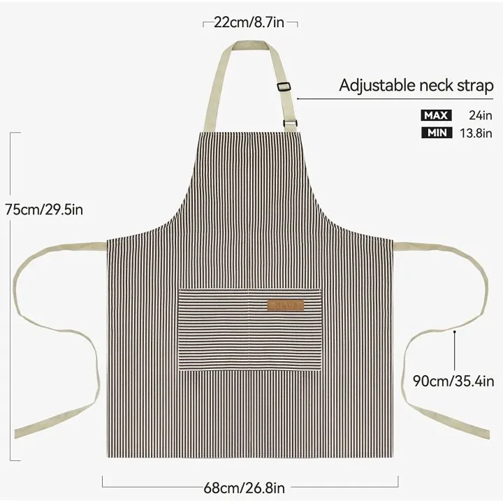 Adjustable Kitchen Cooking Aprons 2 Pack for All