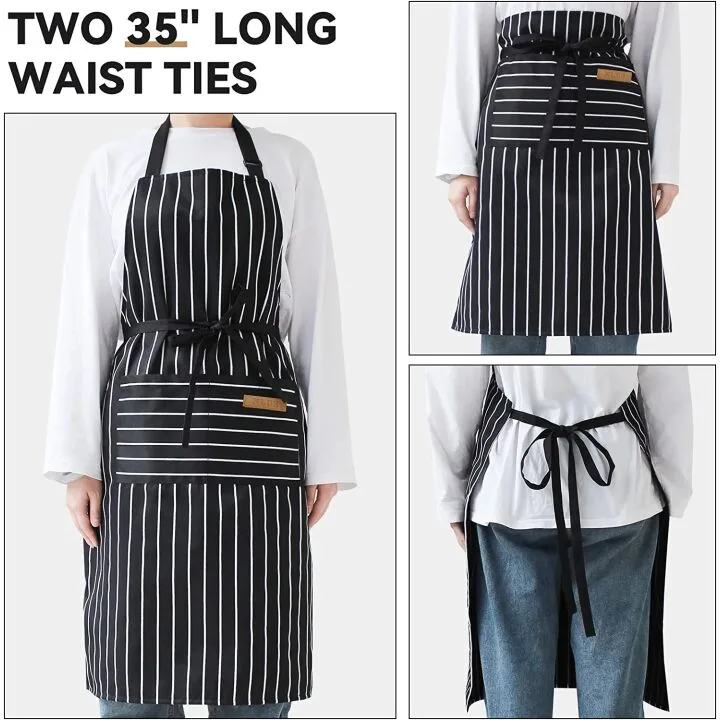 Adjustable Kitchen Cooking Aprons 2 Pack for All