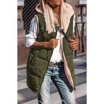 Women’s Reversible Fleece Vest - Stylish & Warm