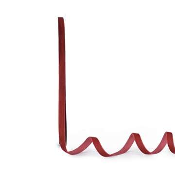 Velvet Ribbon for Gift Wrapping Christmas Tree DIY Crafts, Vintage Burgundy Ribbon for Wedding Valentine's Day Hair Bows Flower Home Garland Party Decoration 3/8" x 10 Yards x 1 Roll