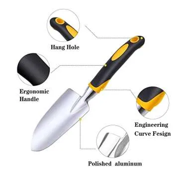 Cuayaes Garden Trowel: Heavy Duty Ergonomic Tool for Planting