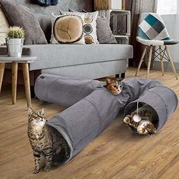 Ownpets Cat Tunnel 3 Way Collapsible Indoor Pet Toy