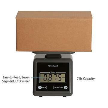 Brecknell PS7, Electronic Postal Scale, 7 lb x 0.002 lb