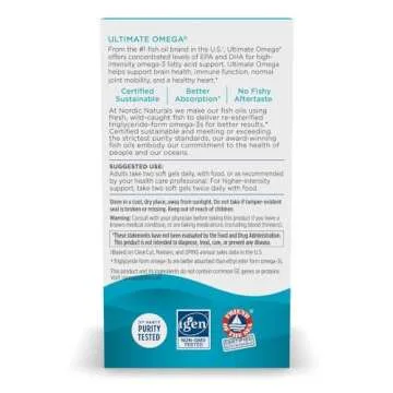 Nordic Naturals Ultimate Omega Lemon Flavor 180 Soft Gels