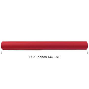 RUSPEPA Kraft Paper Roll - 17.5 inches x 32.8 feet - Recyclable Paper Perfect for Wrapping, Craft, Packing, Floor Covering, Dunnage, Parcel, Table Runner, Red
