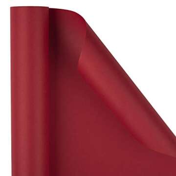 RUSPEPA Kraft Paper Roll - 17.5 inches x 32.8 feet - Recyclable Paper Perfect for Wrapping, Craft, Packing, Floor Covering, Dunnage, Parcel, Table Runner, Red