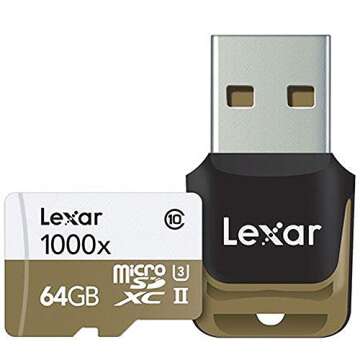 Lexar Professional 1000x 64GB microSDXC UHS-II Card (LSDMI64GCBNA1000A)