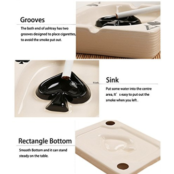 Creative Poker Ceramic Ashtray for Stylish Homes and Gifts