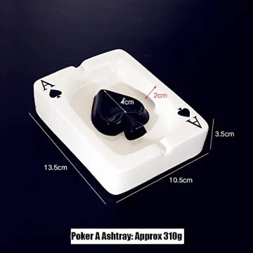 Creative Poker Ceramic Ashtray for Stylish Homes and Gifts