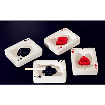 Creative Poker Ceramic Ashtray for Stylish Homes and Gifts