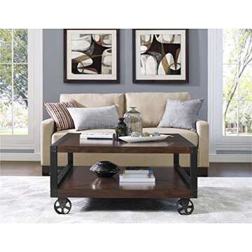Novogratz DE92239 Southampton Wood Veneer Coffee Table, Espresso