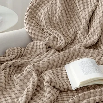Bedsure Lightweight Cooling Waffle Blanket for Hot Sleepers