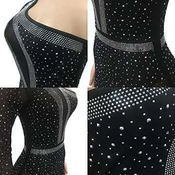 Ranfare Women's Nightclub Dress One Shoulder Cocktail Party Dresses for Women(Black 17, M)…