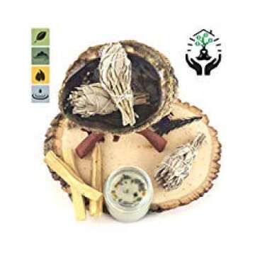 Home Cleansing and Blessing Kit - Smudging Chakra Balancing, White Sage, Palo Santo Sticks, Abalone ...