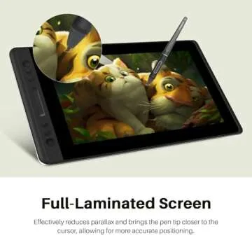 HUION KAMVAS Pro 13 Graphics Drawing Monitor with Stand, Full-Laminated Anti-Glare Screen Battery-Free Stylus 8192 Pen Pressure - 13.3 Inch Pen Tablet Display for Linux, Windows and Mac