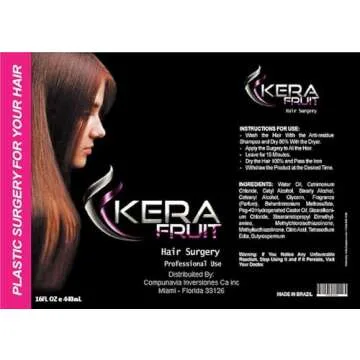 KERA FRUIT Hair Conditioner, 16 OZ - Cirugia Capilar Smoothing Treatment for Frizzy Hair, Controls Volume and Frizz, Deep Hydration, Includes Shampoo, Rapid Delivery