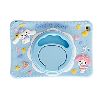 Huang YC iPad Air Case with Rotating Kickstand - Cute Silicone Cover for 10.9 Inch Tablet