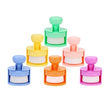 Yoseng 6 Pack Flat Top Craft Ink Blending Brushes for Card Making with Stand, Ink Blending Tool, Ble...